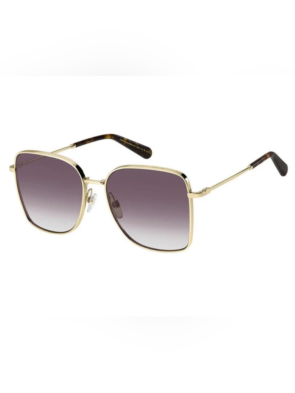 marc jacobs marc metal square sunglasses gold violet/pink doubleshade size 58 fr